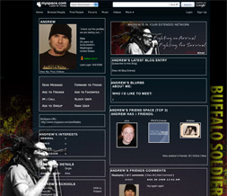 Buffalo Soldier Myspace Layout - Bob Marley Theme - Bob Marley Layout