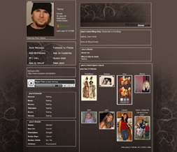 Brown Abstract Myspace Theme - Brown Abstract Layout