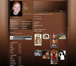 Black & Brown Myspace Layout -  Brown Myspace Theme - Brown Background