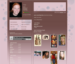 Brown & Pink Bubbles Myspace Layout - Pink & Brown Plain Backgrounds