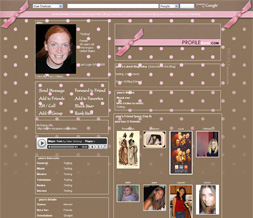 Brown & Pink Polkadots Layout - Pink & Brown Polka Dot Myspace Background