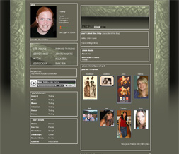 Celtic Knot Myspace Layout - Green Theme - Celtic Myspace Background Preview