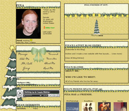 Christmas Tree Myspace Layout - Xmas Tree Layout - Xmas Stars Theme Preview