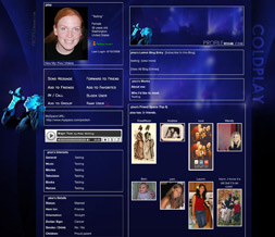 Blue Coldplay Myspace Theme - Coldplay Layout