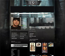 Eve Online Myspace Layout - Gaming Layouts - Eve Gamer Themes Preview