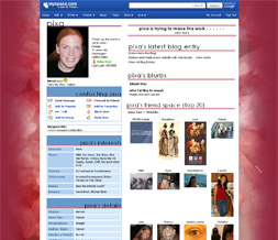 Red Flowers Default Layout - Maroon Flowery Default Myspace Layout
