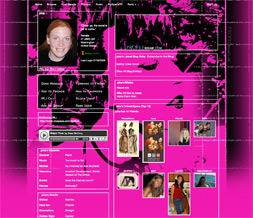 Pink Punk Myspace Layout - Pink Girly Punk Layout - Punk Girl Theme Preview