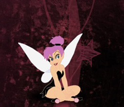 Goth Tinkerbell Myspace Layout- Goth Theme- Disney Myspace Background