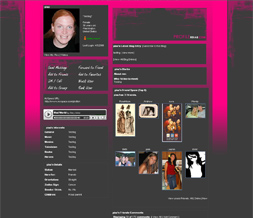 Gray & Hot Pink Myspace Layout - Pink Abstract Theme - Pink Background