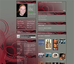 Gray & Red Myspace Layout - Red & Gray Theme - Red Abstract Layout