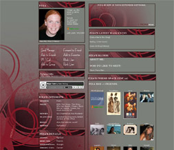 Gray & Red Myspace Layout - Red & Gray Theme - Red Abstract Layout Preview