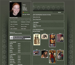 Green Celtic Myspace Layout - Celtic Knot Design Preview