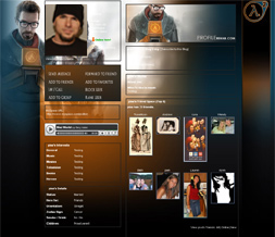 Free Halflife 2 Myspace Layout - Cool Game Background - New Halflife Gaming Theme