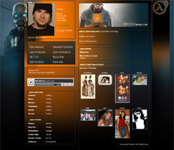 Cool Halflife 2 Myspace Layout - New Gaming Background - Best Halflife Layout