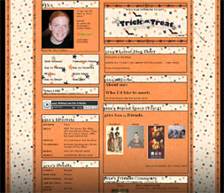 Halloween Myspace Layout - Orange & Black Layout - Halloween Theme Preview