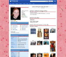 Mauve Pink Hearts Default Layout - Dark Pink Heart Default Myspace Layouts