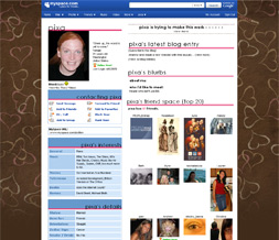 Hot Pink & Brown Hearts Default Layout - Pink Hearts Default Myspace Theme Preview