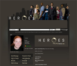 Heroes Myspace Layout - TV Show Theme - Heroes Background