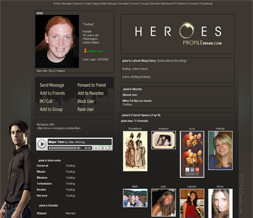 Heroes Myspace Layout-Peter Petrelli Theme-Milo Ventimiglia Background