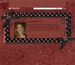 Maroon Flowers Hide Everything Layout - Purple & Black Short Layout Preview