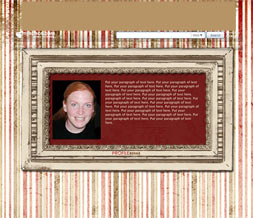 Red & Brown Striped Hide Everything Layout - Vintage No Scroll Layout Preview