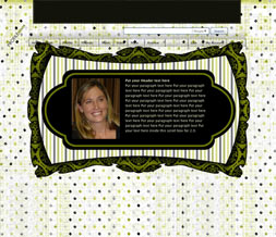 Green & Black Hide Everything Layout - Polka Dot No Scroll Layout