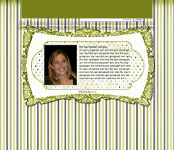 Free Green Hide Everything Layout - Striped No Scroll Design