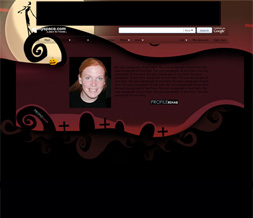 Nightmare Before Christmas Hide Everything Layout - Maroon No Scroll Layout Preview