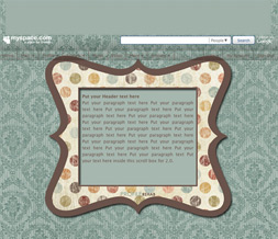Brown & Blue Polkadot Hide Everything Layout - Blue & Brown No Scroll Layout