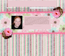 Pink & Brown Abstract Hide Everything Layout - Striped No Scroll Myspace Layout Preview