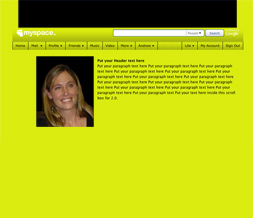 Solid Yellow Hide Everything Layout - Yellow w/ Black Text No Scroll Layout