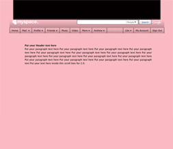 Solid Pink Hide Everything Layout - Light Pink No Scroll Layout Preview