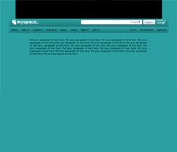 Solid Turquoise Hide Everything Layout - Bright Blue No Scroll Layout