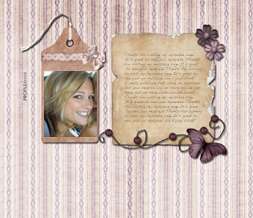 Purple Butterfly Hide Everything Layout- Purple Striped Hide Everything Theme Preview