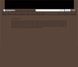 Solid Brown Hide Everything Layout - Brown w/ Black Text No Scroll Layout