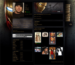 Iron Man Myspace Layout - IronMan Theme - Movie Background