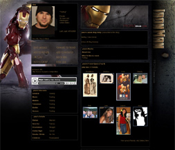 IronMan Myspace Layout - Iron Man Background - Movie Myspace Themes