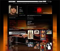 Knight Rider Myspace Layout - TV Show Background - KIT Theme Preview