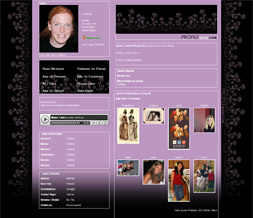 Lavender Flower Myspace Layout - Lavender Flower Theme Preview
