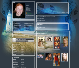 Lighthouse Myspace Layout- Scenic Theme- Summer Background for Myspace