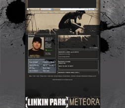 Linkin Park Meteora Layout-Linkin Park Myspace Design-Linkin Park Profile Layout