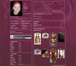 Maroon Wisps Myspace Layout - Purple Wispy  Theme - Wavy Swirls Background Preview