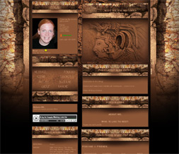 Ancient Mayans Myspace Layout- Brown Mayan Gods Theme for Myspace