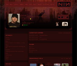 nine inch nails myspace layouts