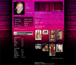 Pink & Black Myspace Layout - Black & Pink Myspace Background