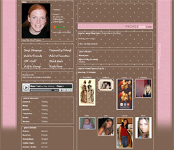 Pink & Brown Polka Dots Myspace Layout - Big Pink Polkadot Background