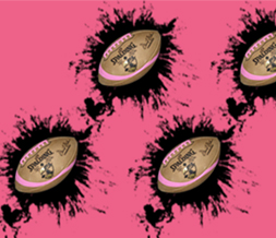 Black & Pink Football Twitter Background-Girly Football Background Preview