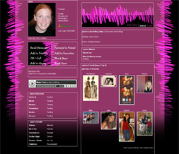 Pink Scribbles Myspace Layout - Pink Scribbly Theme