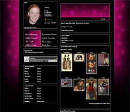 Hot Pink Myspace Layout - Hot Pink Background - Pink Theme