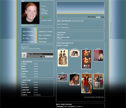 Blue & Yellow Myspace Layout - Blue & Gold Background Preview